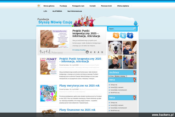 FUNDACJA POMOCY DZIECIOM MŁODZIEŻY I RODZINIE SŁYSZĘ MÓWIĘ CZUJĘ