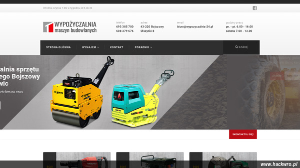 Wypożyczalnia sprzętu budowlanego TERBUD